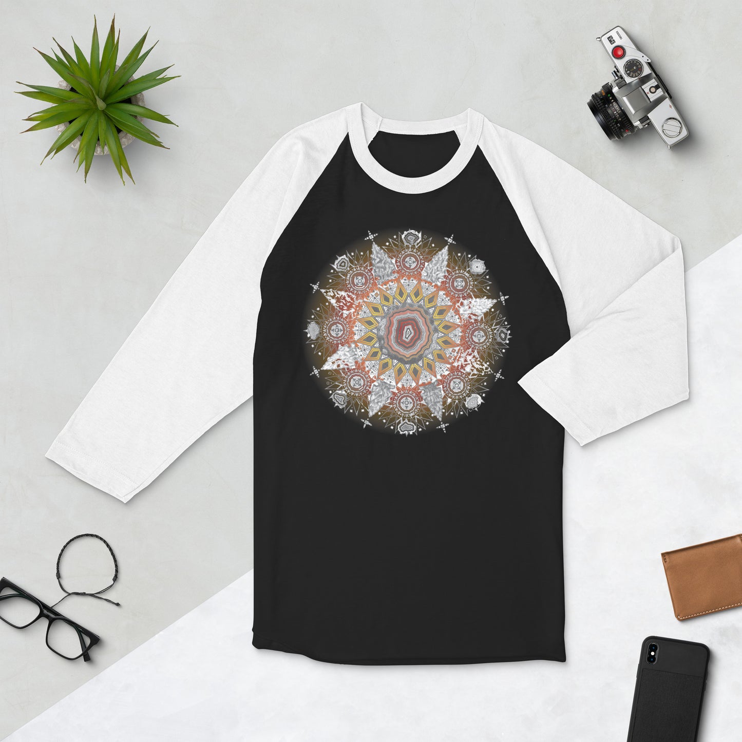 Agate Mandala Baseball Tee
