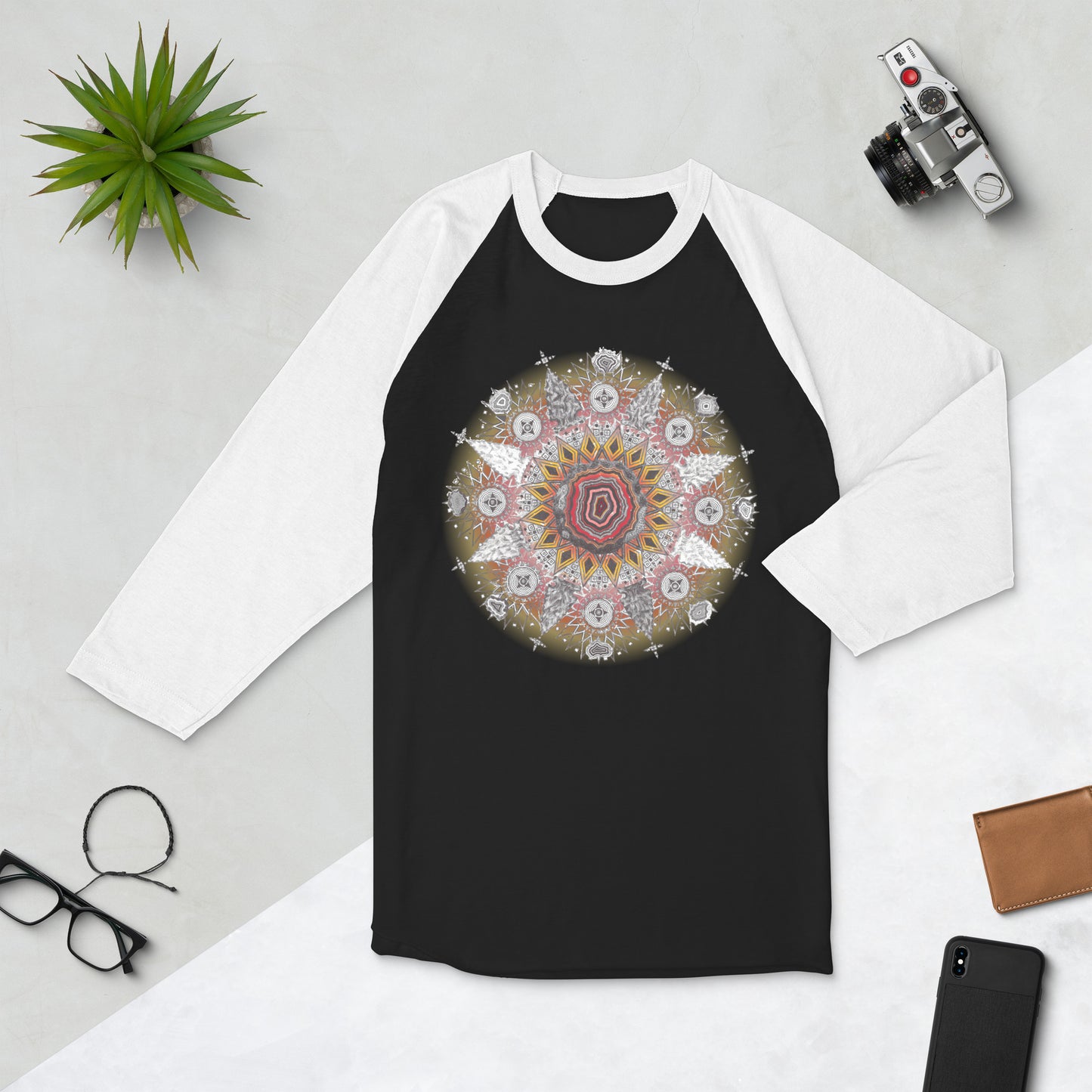 Agate Mandala Baseball Tee